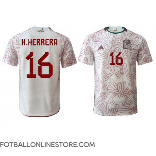 Billige Mexico Hector Herrera #16 Bortetrøye VM 2022 Kortermet